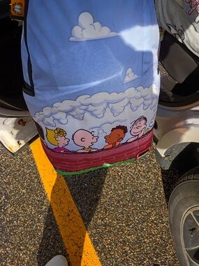 Sprayground Peanuts Cartoon Sky Blue Backpack